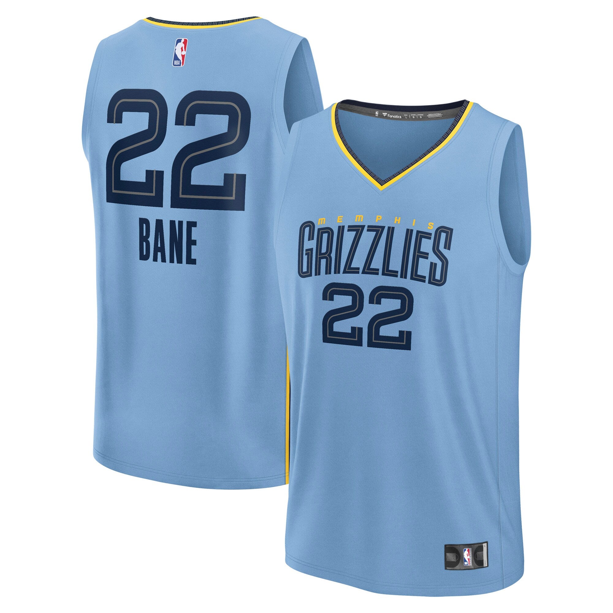 Desmond Bane Memphis Grizzlies Fast Break Replica Player Jersey - Statement Edition - Light Blue Basketball TJS0426