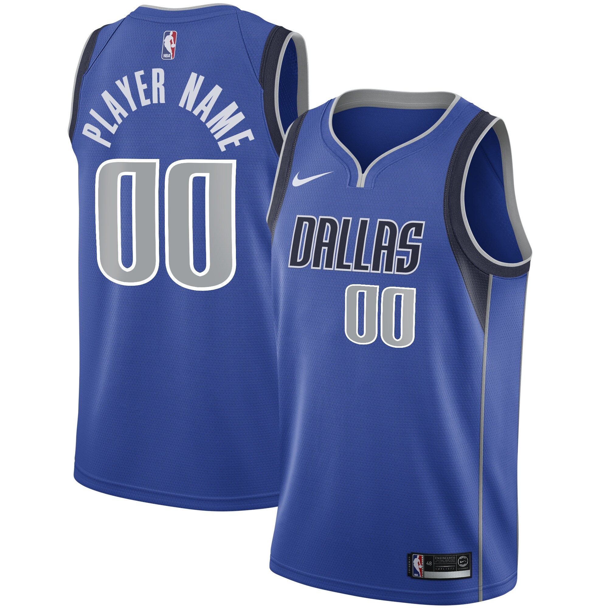 Dallas Mavericks Swingman Custom Jersey Blue - Icon Edition Basketball TJS0501