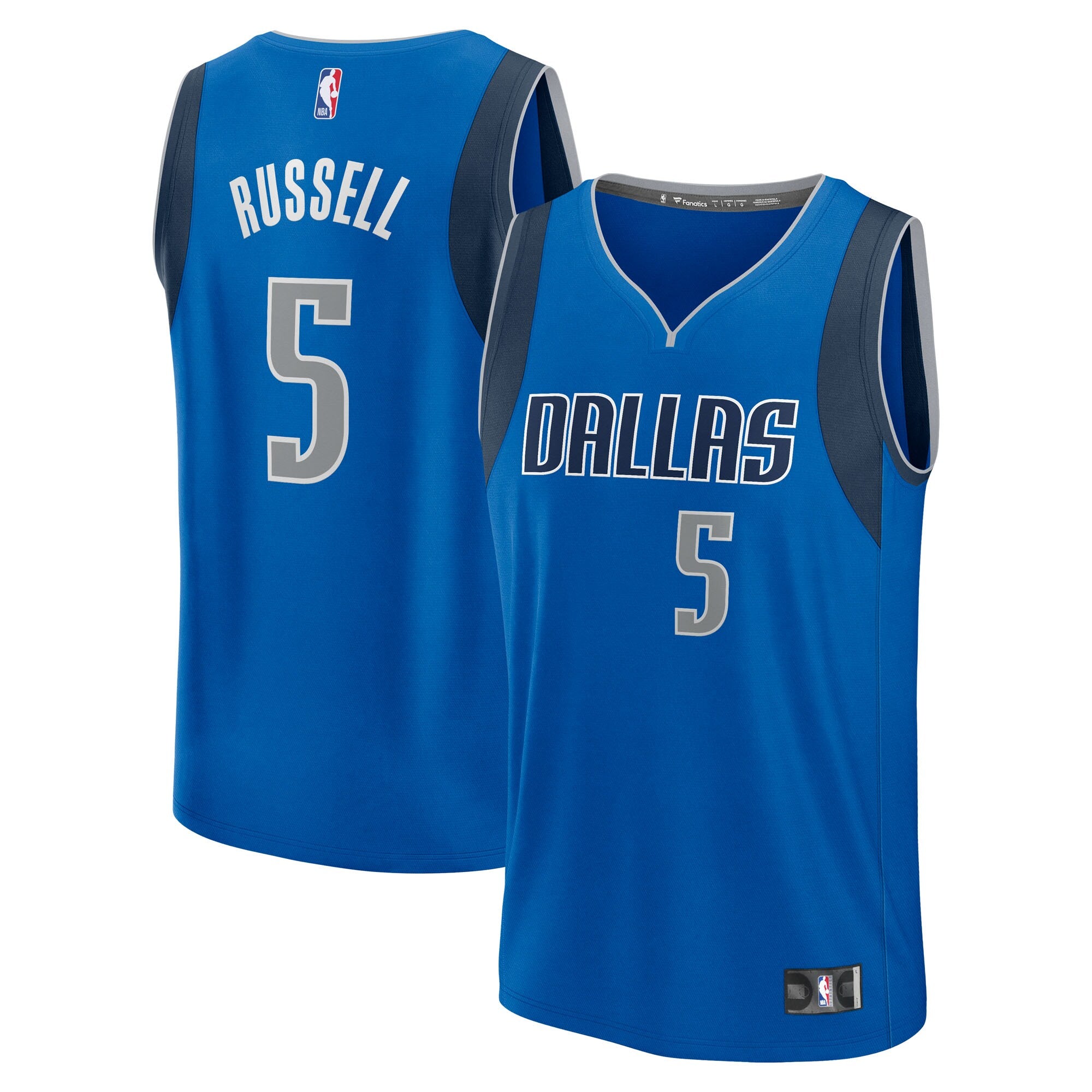 D'Angelo Russell Dallas Mavericks Fast Break Replica Player Jersey - Icon Edition - Blue Basketball TJS0507