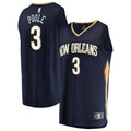 Jordan Poole New Orleans Pelicans Fast Break Replica Jersey - Navy - Icon Edition Basketball TJS0502