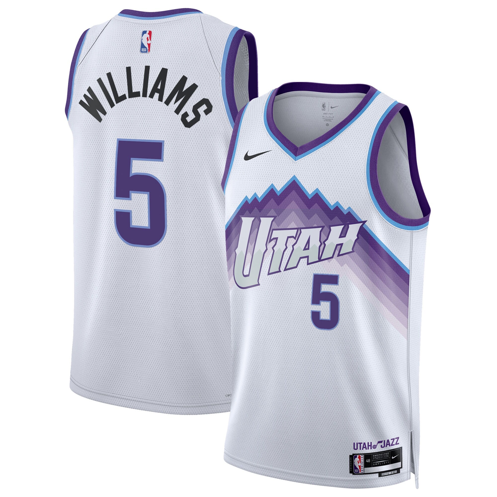 Cody Williams Utah Jazz Unisex Swingman Jersey - Association Edition - White Basketball TJS0519
