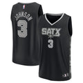 Keldon Johnson San Antonio Spurs Fast Break Replica Player Jersey - Statement Edition - Black Basketball TJS0347