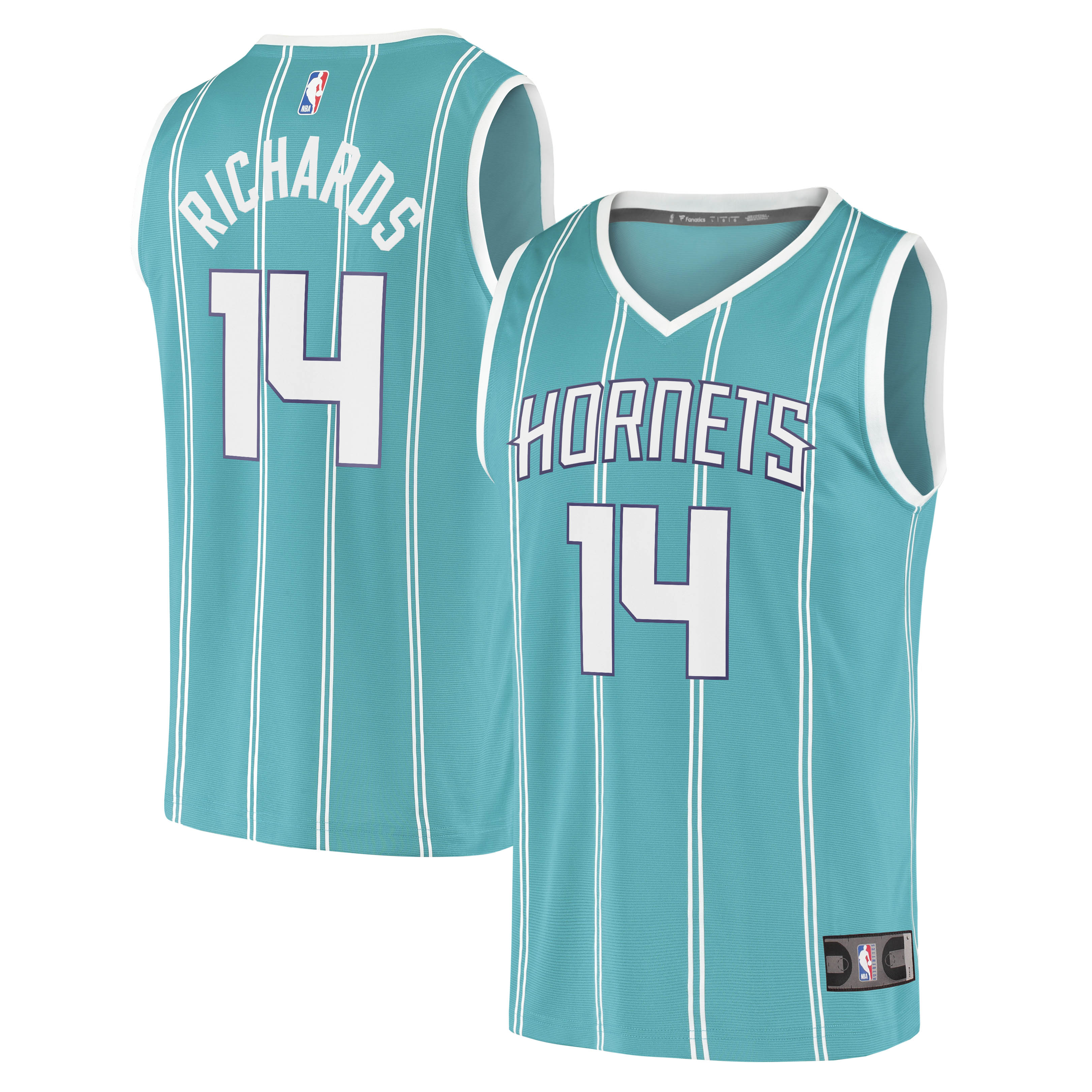 Nick Richards Charlotte Hornets Fast Break Replica Jersey - Icon Edition - Teal Basketball TJS0329
