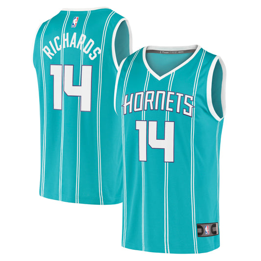 Nick Richards Charlotte Hornets Fast Break Replica Jersey - Icon Edition - Teal Basketball TJS0329