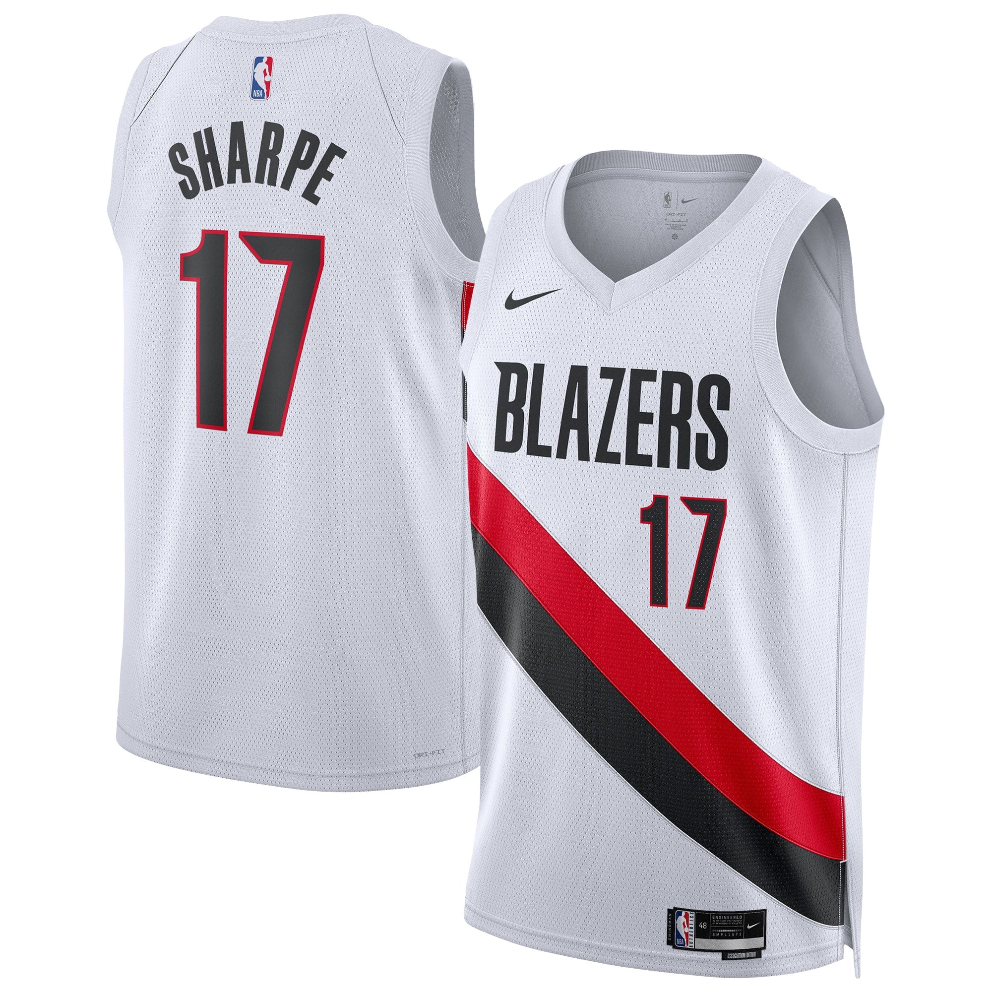 Shaedon Sharpe Portland Trail Blazers Unisex Swingman Player Jersey - Association Edition - White Basketball TJS0520