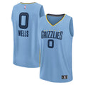 Jaylen Wells Memphis Grizzlies Fast Break Replica Player Jersey - Statement Edition - Light Blue Basketball TJS0338