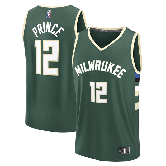 Taurean Prince Milwaukee Bucks Fast Break Replica Player Jersey - Icon Edition - Hunter Green Basketball TJS0517