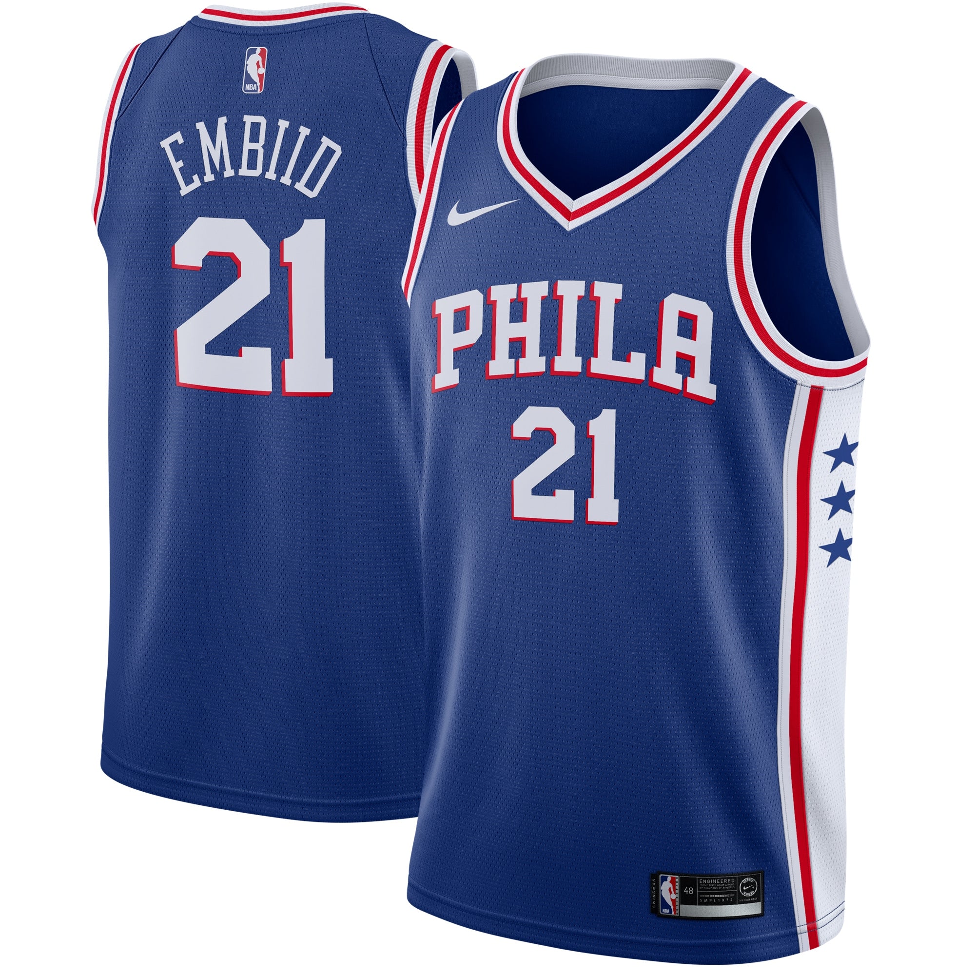 Joel Embiid Philadelphia 76ers Swingman Jersey Royal - Icon Edition Basketball TJS0402