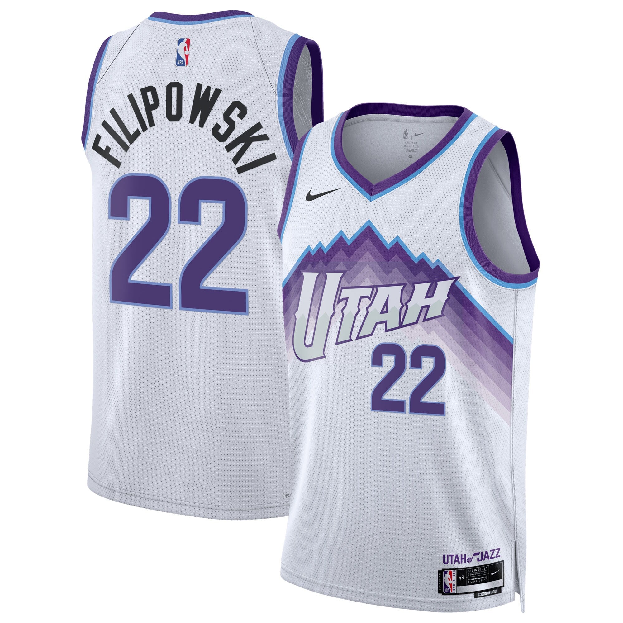 Kyle Filipowski Utah Jazz Unisex Swingman Jersey - Association Edition - White Basketball TJS0469