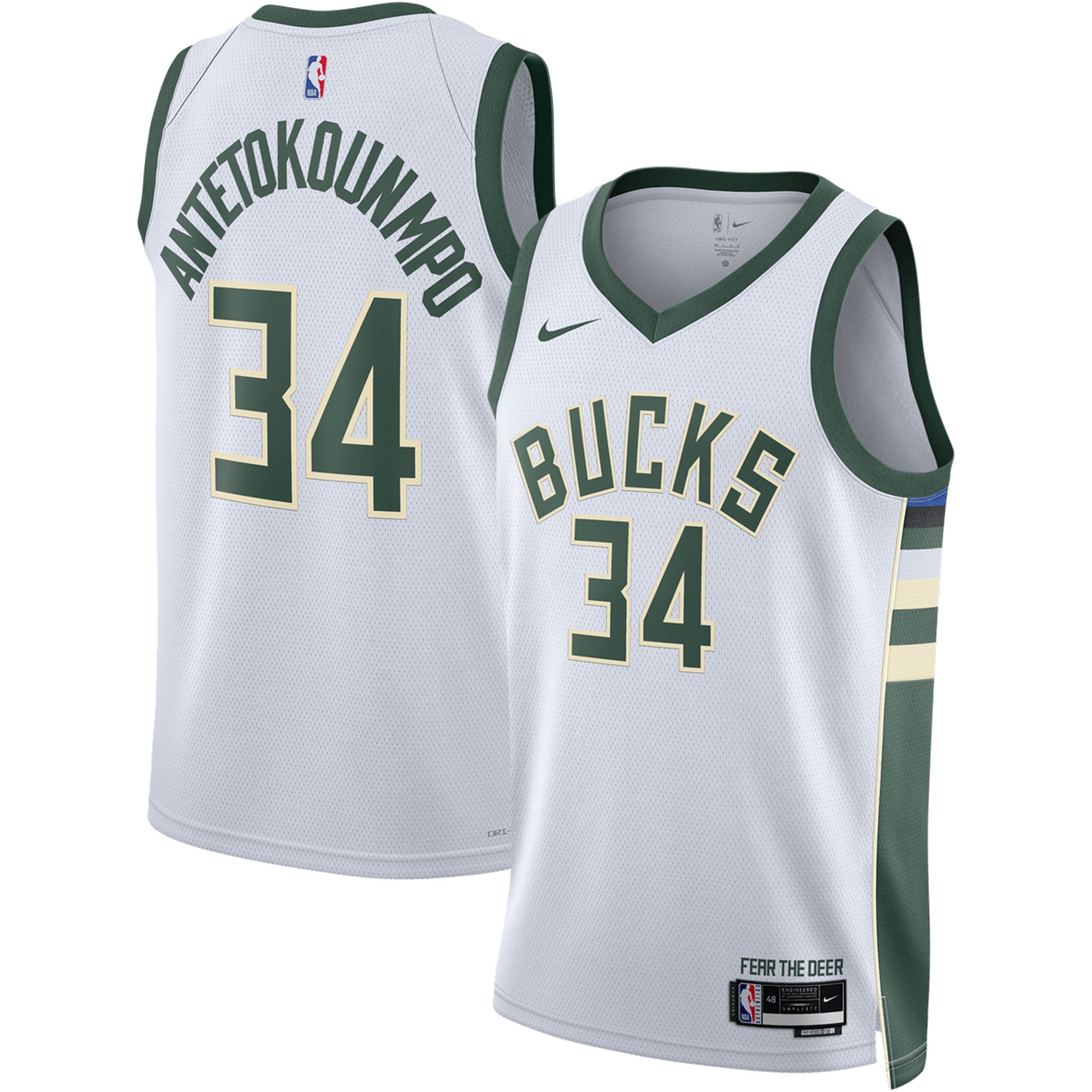 Giannis Antetokounmpo Milwaukee Bucks Unisex Swingman Jersey - Association Edition - White Basketball TJS0534