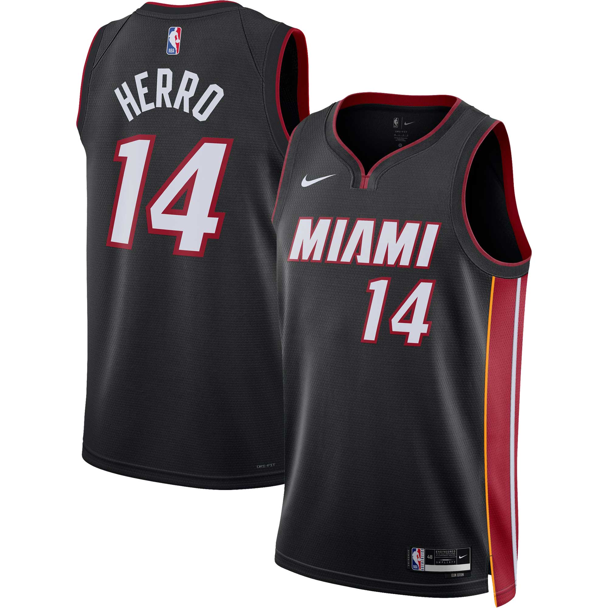 Tyler Herro Miami Heat Unisex Swingman Jersey - Icon Edition - Black Basketball TJS0562