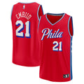 Joel Embiid Philadelphia 76ers Fast Break Replica Player Jersey - Statement Edition - Red Basketball TJS0485