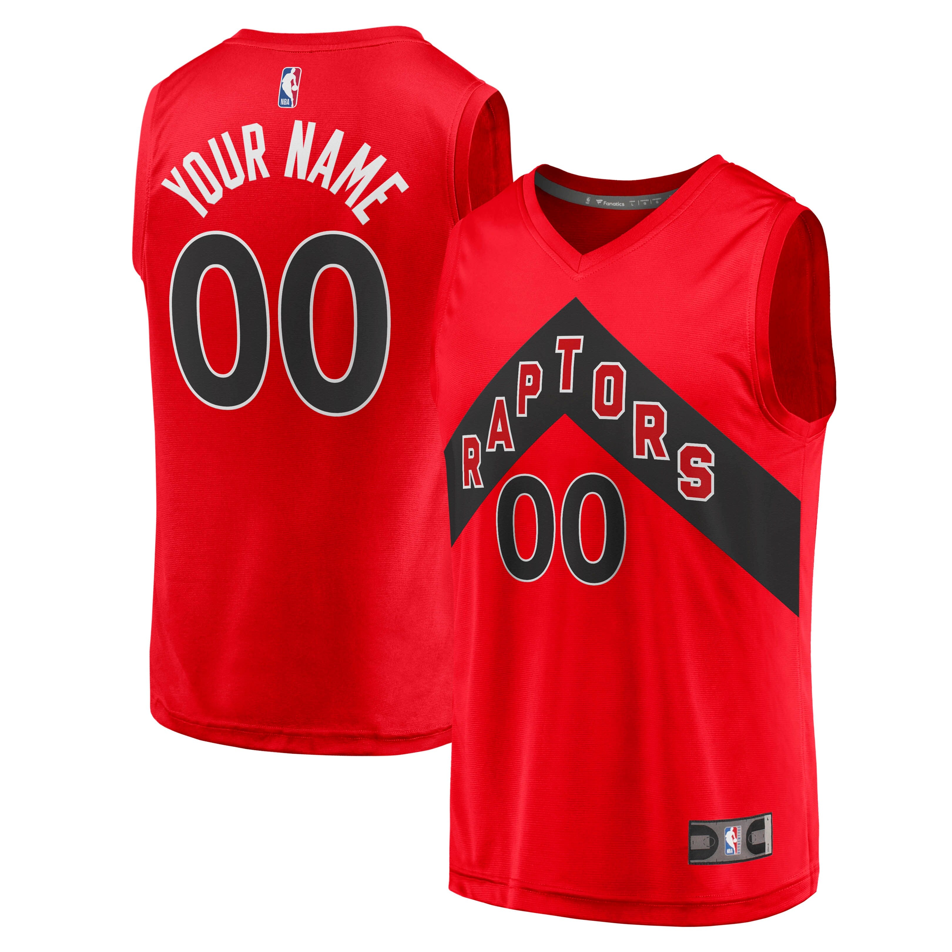 Toronto Raptors Fast Break Replica Custom Jersey - Icon Edition - Red Basketball TJS0568