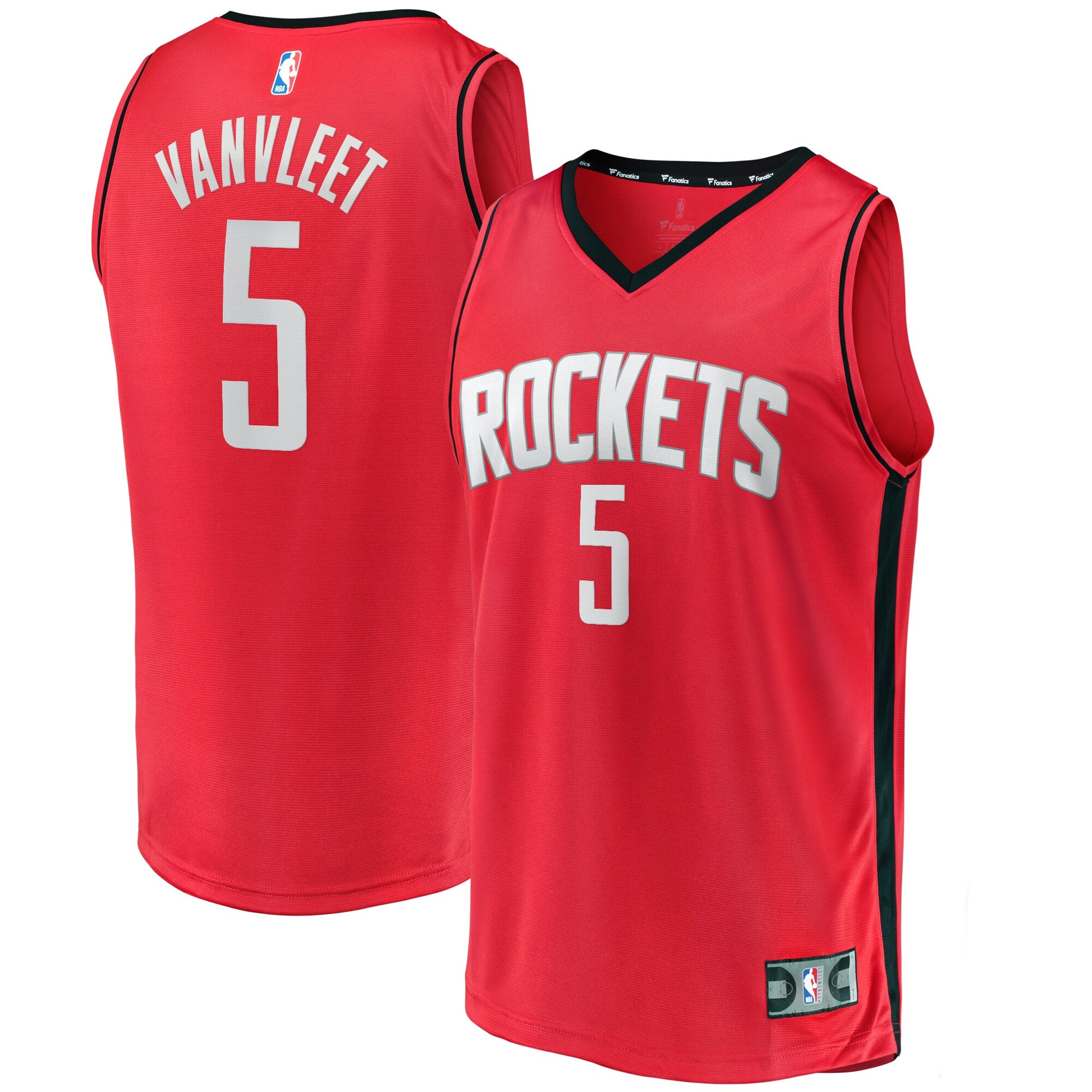 Fred VanVleet Houston Rockets Fast Break Replica Player Jersey - Icon Edition - Red Basketball TJS0538