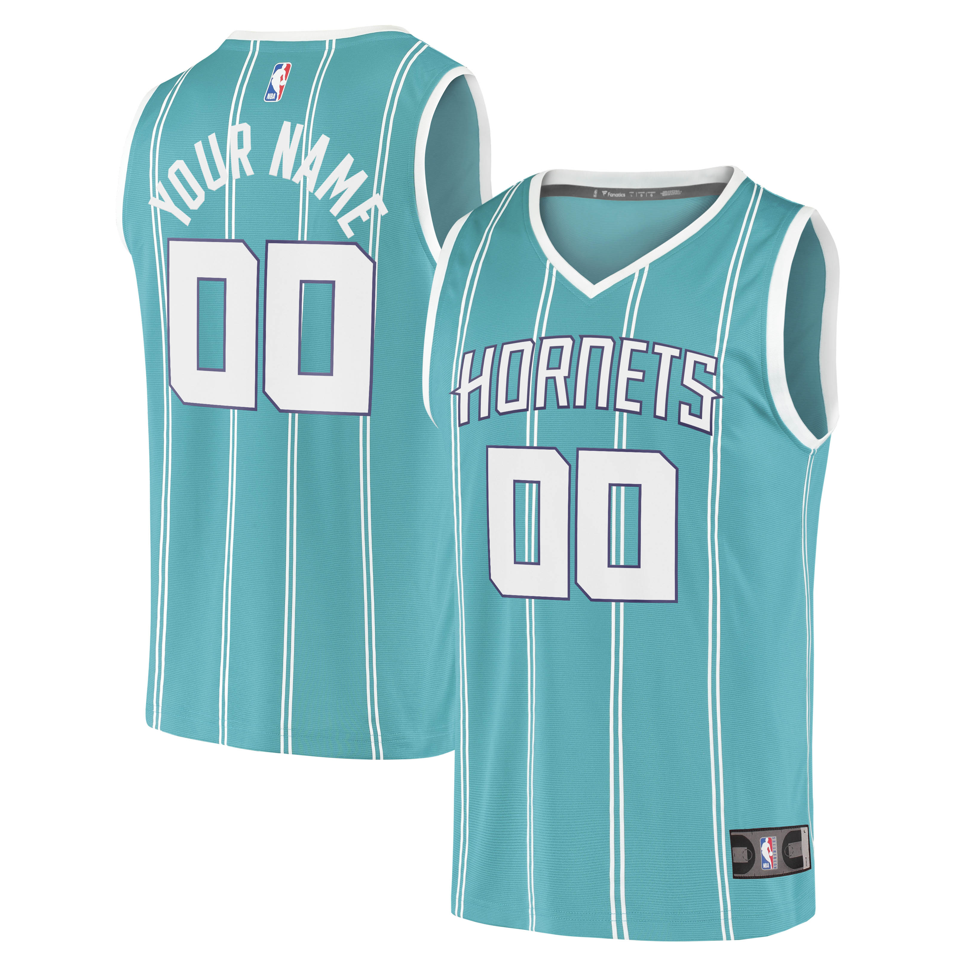 Charlotte Hornets Fast Break Replica Custom Jersey - Icon Edition - Teal Basketball TJS0585
