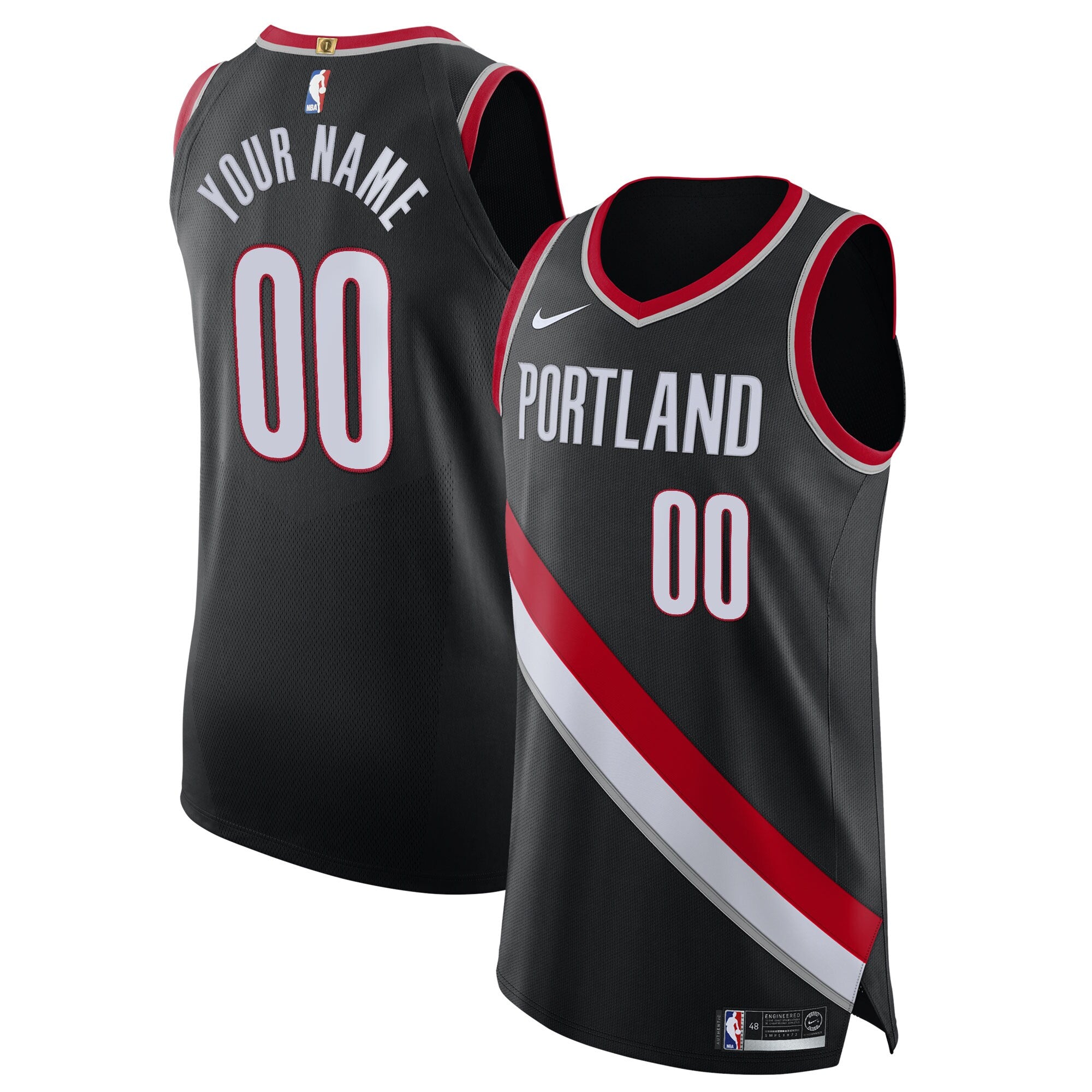 Portland Trail Blazers 2020/21 Custom Jersey Black - Icon Edition Basketball TJS0630