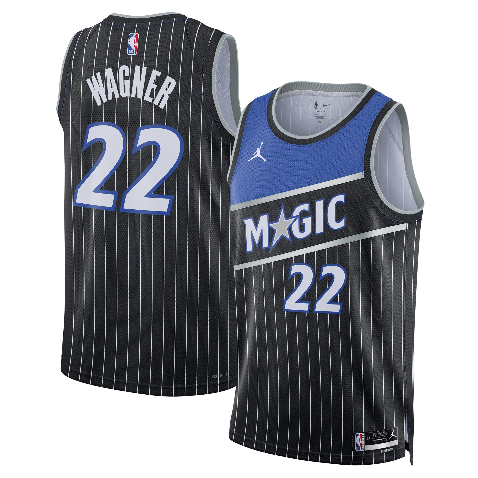 Franz Wagner Orlando Magic Jordan Brand Unisex Swingman Jersey - Statement Edition - Black Basketball TJS0600