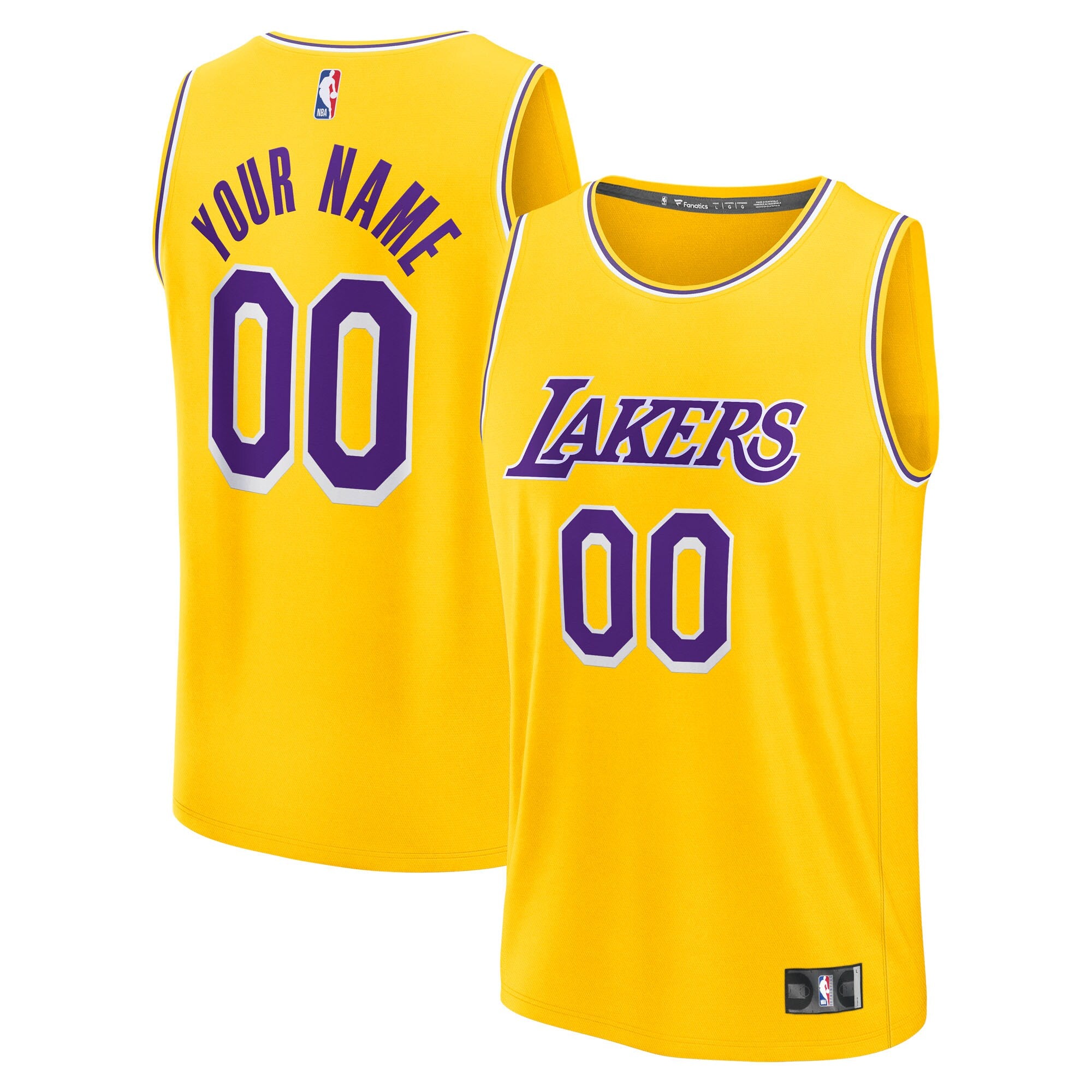 Los Angeles Lakers Fast Break Custom Jersey - Icon Edition - Gold Basketball TJS0623