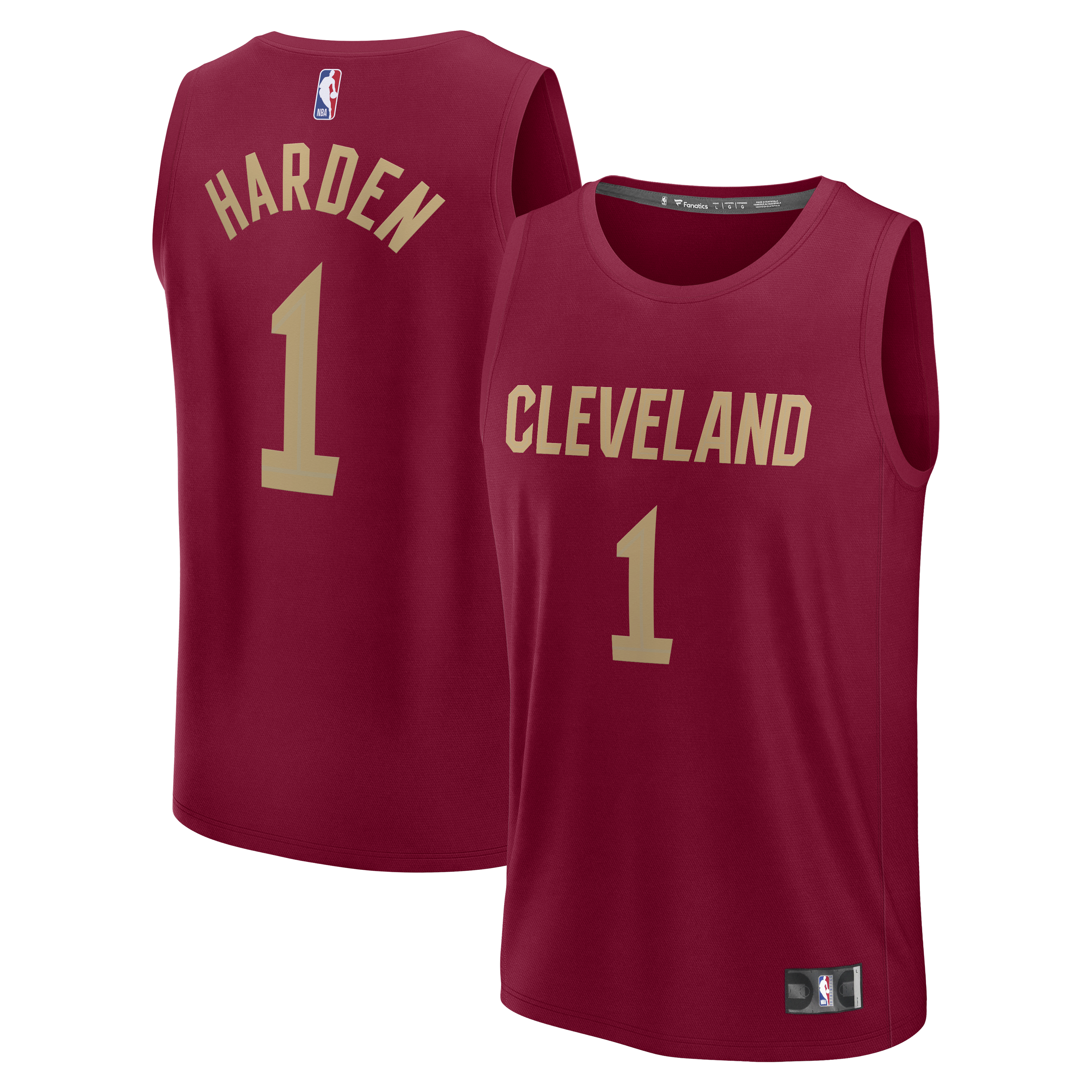 James Harden Cleveland Cavaliers Fast Break Replica Jersey - Icon Edition - Wine Basketball TJS0615