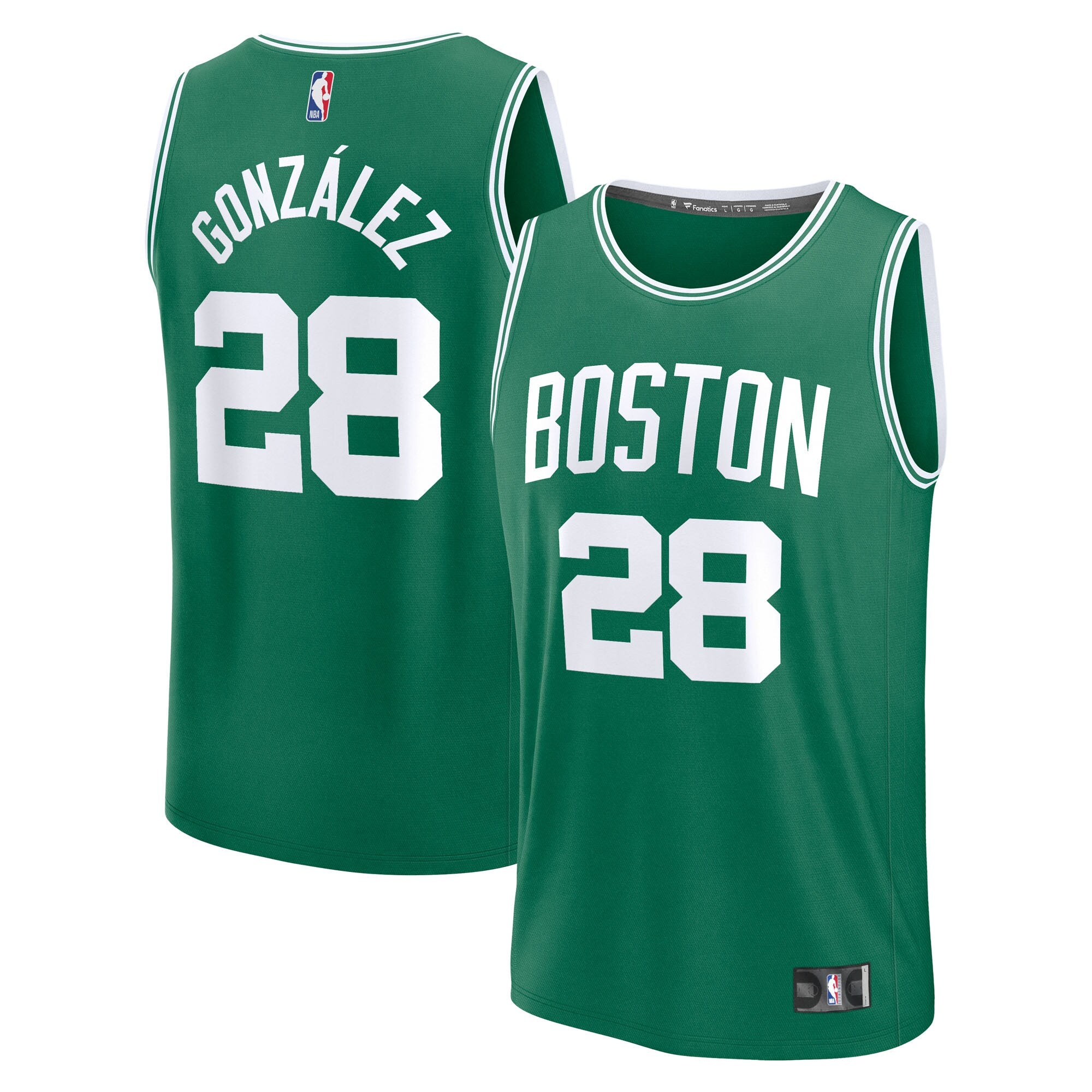 Hugo Gonzalez Boston Celtics 2025 Draft First Round Pick Fast Break Replica Jersey - Icon Edition - Kelly Green Basketball TJS0631