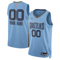 Memphis Grizzlies Jordan Brand Unisex 2022/23 Swingman Custom Jersey - Statement Edition - Blue Basketball TJS0641