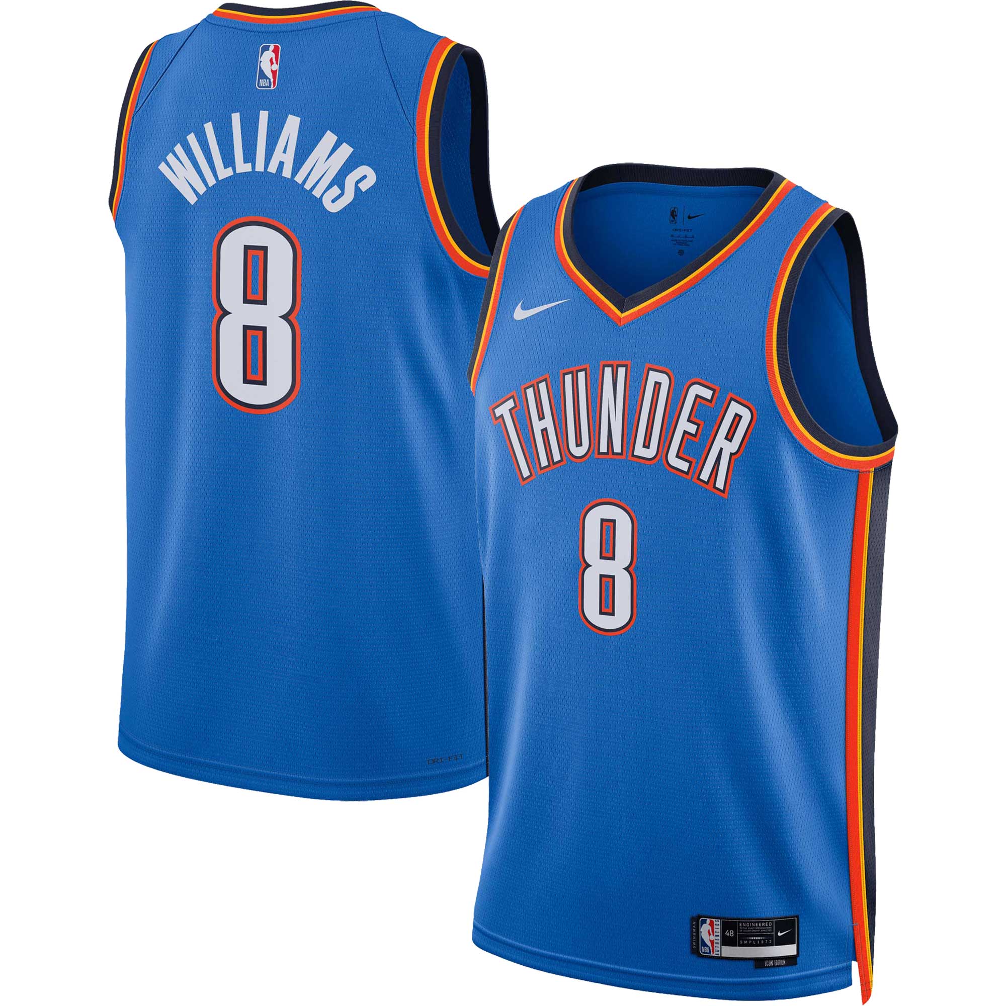 Jalen Williams Oklahoma City Thunder Unisex Swingman Jersey - Icon Edition - Blue Basketball TJS0574