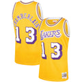 Wilt Chamberlain Los Angeles Lakers M & N 1971/72 Hardwood Classics Swingman Jersey - Gold Basketball TJS0621