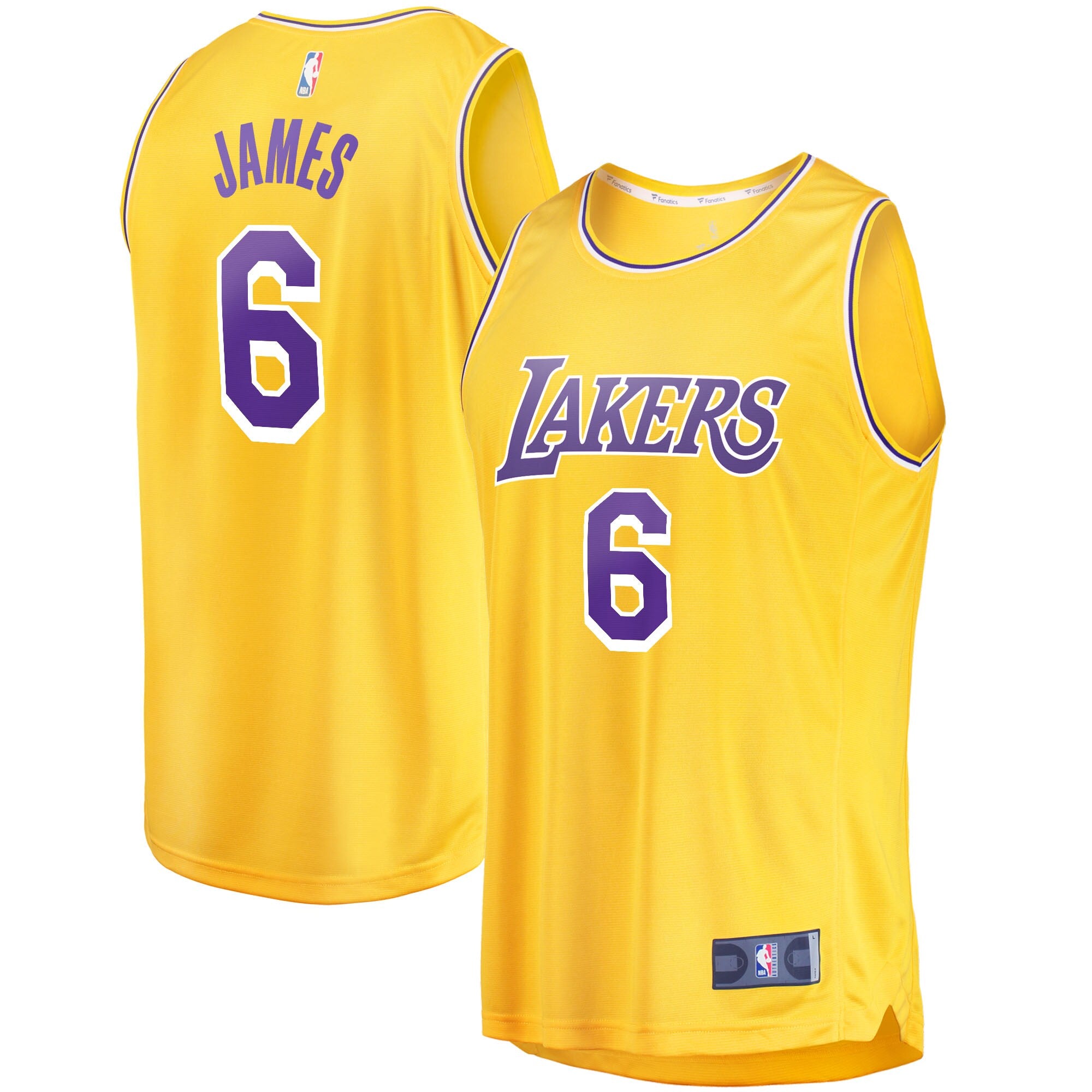 LeBron James Los Angeles Lakers 2021/22 Fast Break Replica Jersey - Icon Edition - Gold Basketball TJS0589