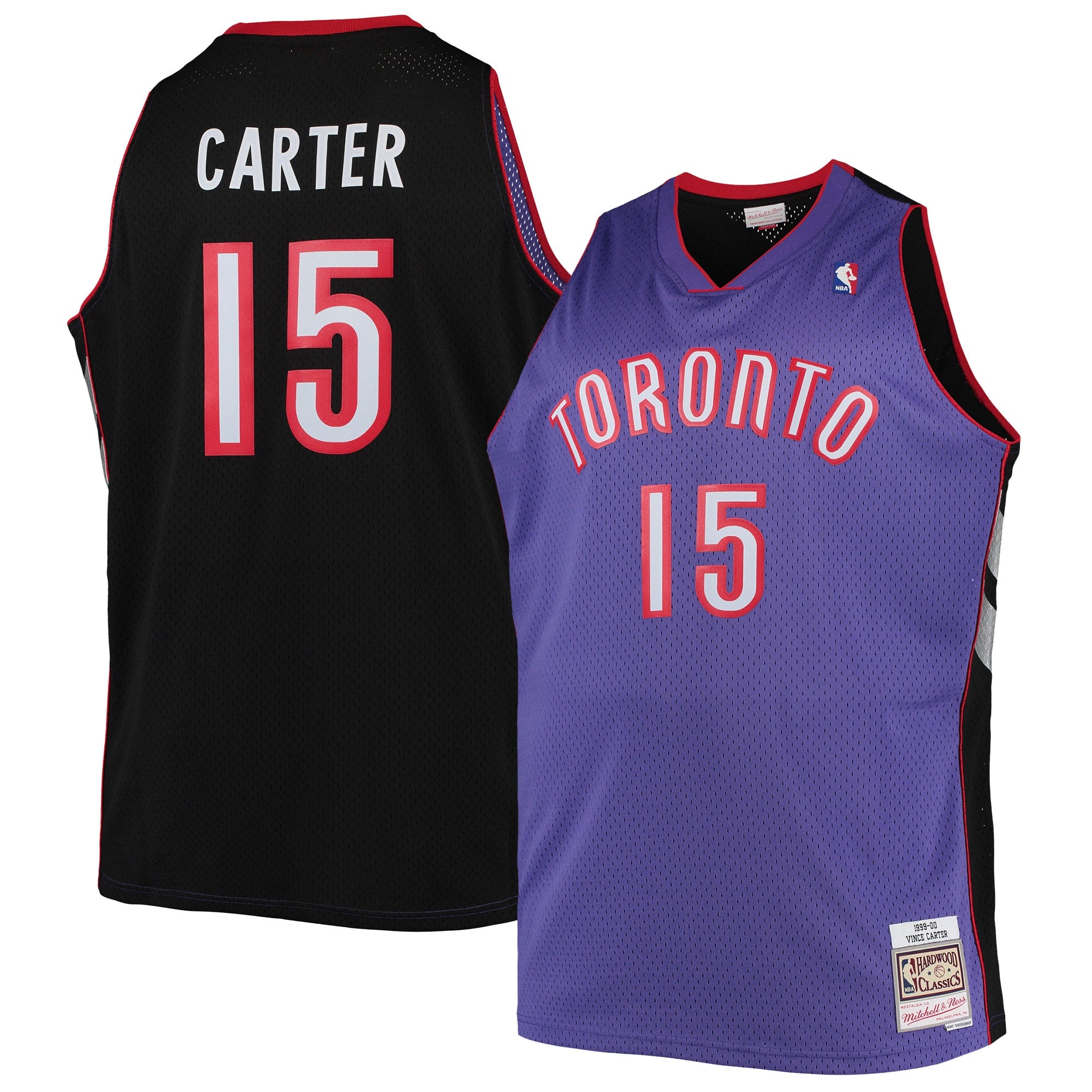 Vince Carter Toronto Raptors M & N Big & Tall 1999/00 Hardwood Classics Swingman Jersey - Purple Basketball TJS0667