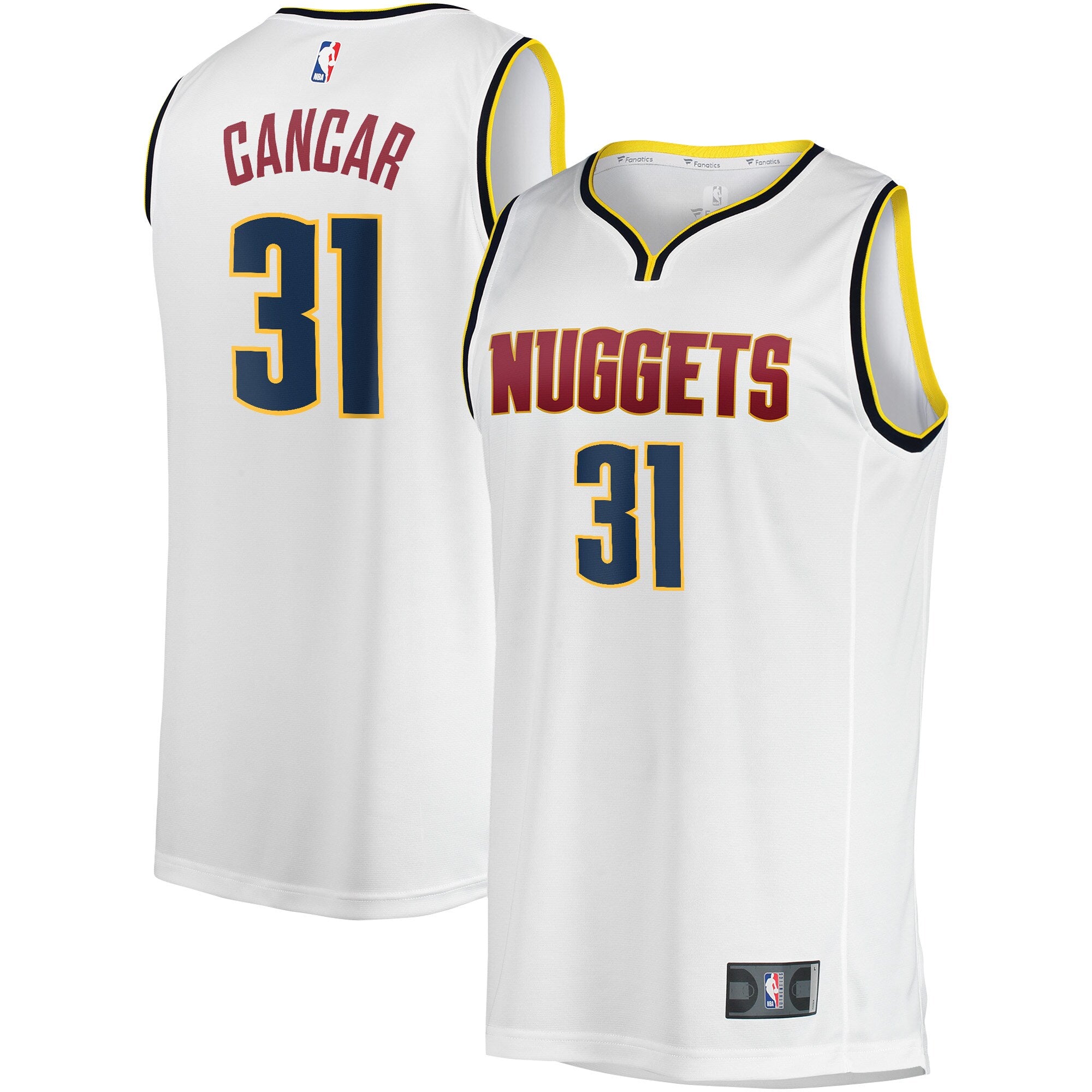 Vlatko Cancar Denver Nuggets Fast Break Player Jersey - Association Edition - White Basketball TJS0665
