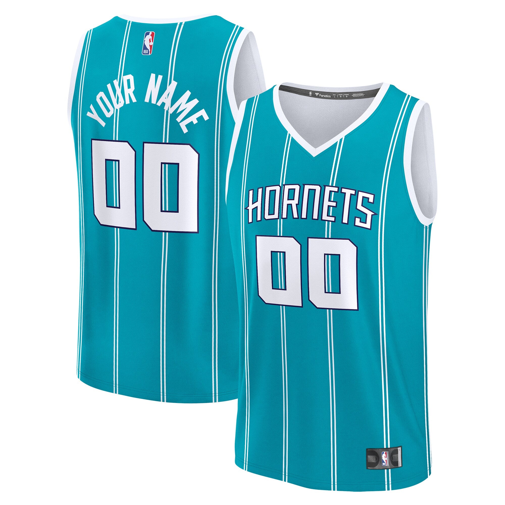 Charlotte Hornets Fast Break Custom Jersey - Icon Edition - Teal Basketball TJS0634