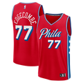 VJ Edgecombe Philadelphia 76ers Fast Break Replica Player Jersey - Statement Edition - Red Basketball TJS0642