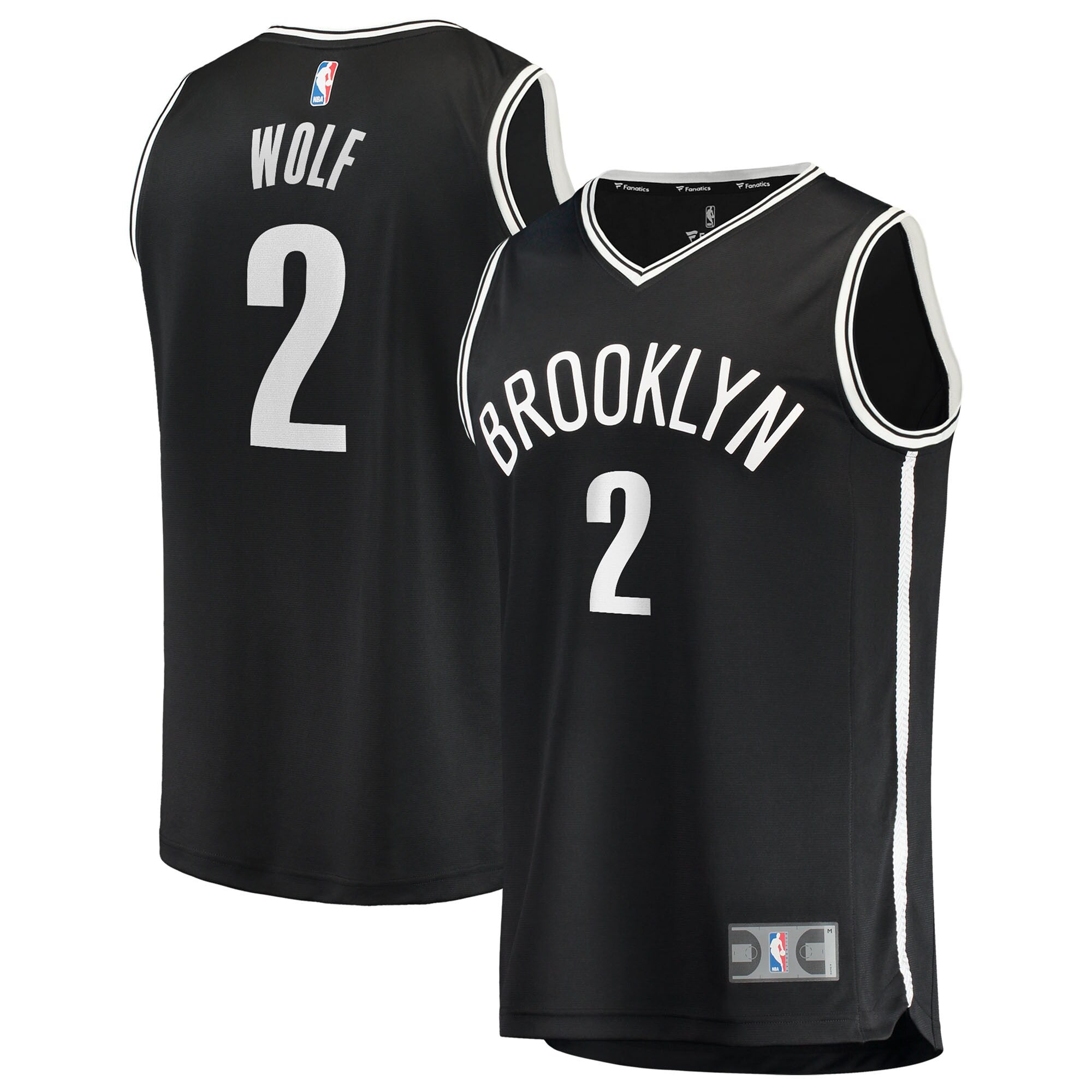 Daniel Wolf Brooklyn Nets Fast Break Replica Jersey - Black - Icon Edition Basketball TJS0651
