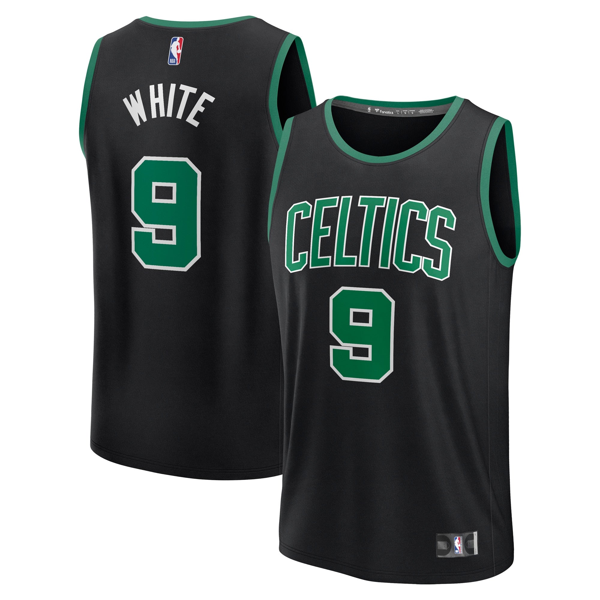 Derrick White Boston Celtics Fast Break Replica Player Jersey - Statement Edition - Black Basketball TJS0592
