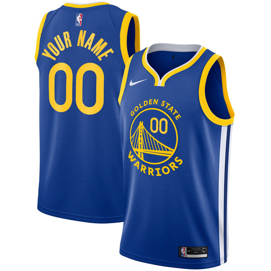 Golden State Warriors Unisex 2019/20 Custom Swingman Jersey - Royal - Icon Edition Basketball TJS0593