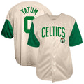 Jayson Tatum Boston Celtics Baseball Jersey - Cream Basketball TJS0575