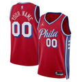 Philadelphia 76ers Jordan Brand Unisex 2022/23 Swingman Custom Jersey - Statement Edition - Red Basketball TJS0657