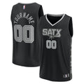 San Antonio Spurs Fast Break Custom Replica Jersey - Black - Statement Edition Basketball TJS0586