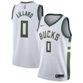 Damian Lillard Milwaukee Bucks Unisex Swingman Player Jersey - Association Edition - White Basketball TJS0648