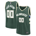 Milwaukee Bucks Fast Break Custom Jersey - Icon Edition - Green Basketball TJS0832
