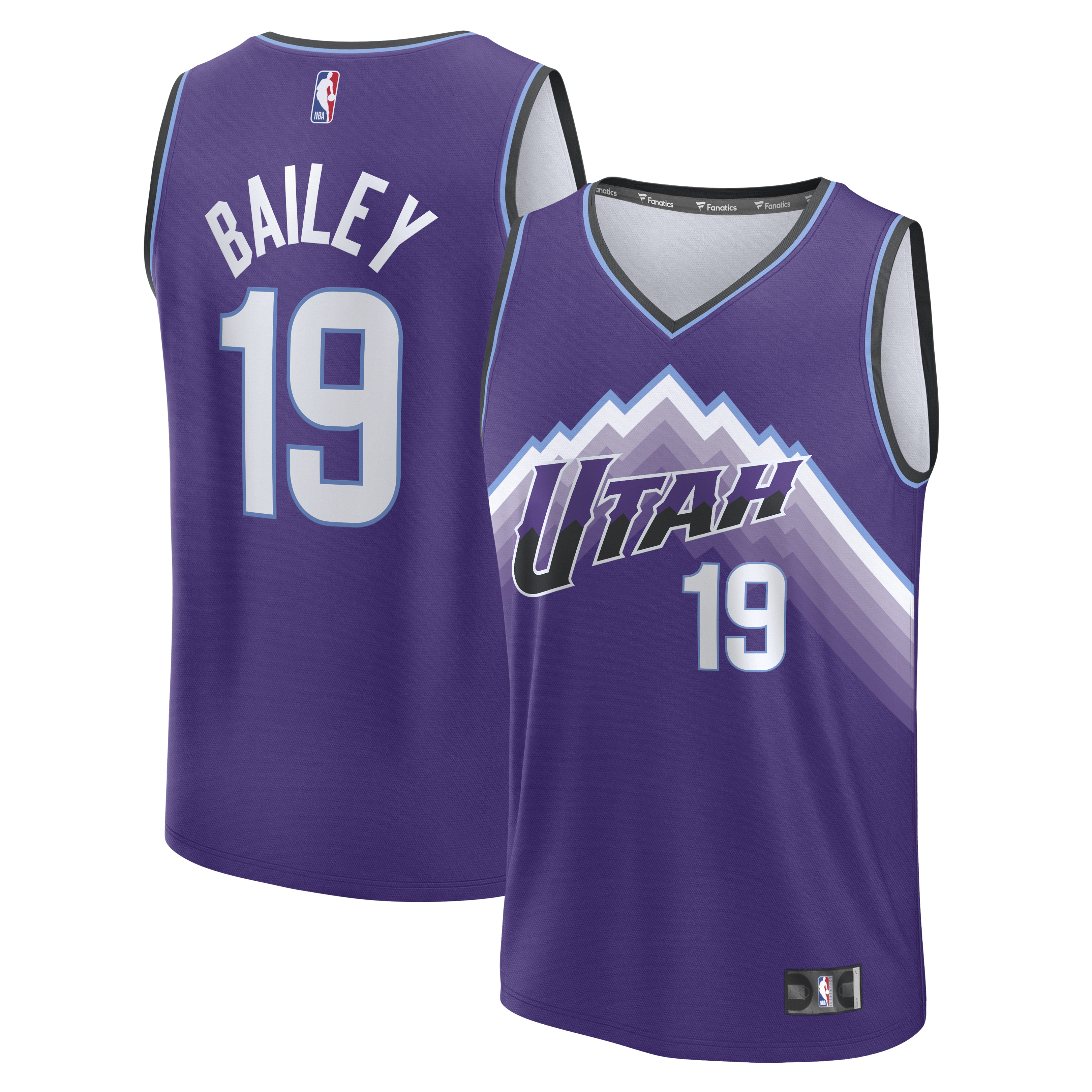 Ace Bailey Utah Jazz Fast Break Replica Jersey - Purple - Icon Edition Basketball TJS0813