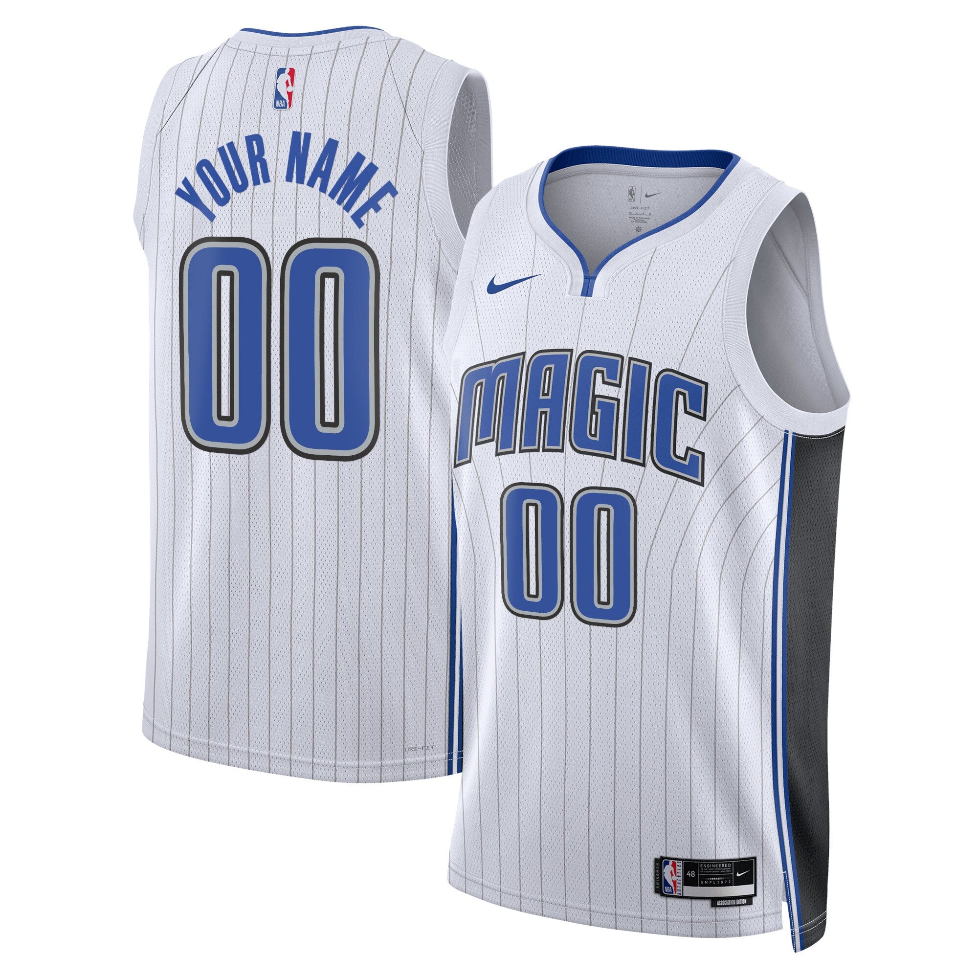 Orlando Magic Unisex Swingman Custom Jersey White - Association Edition Basketball TJS0734