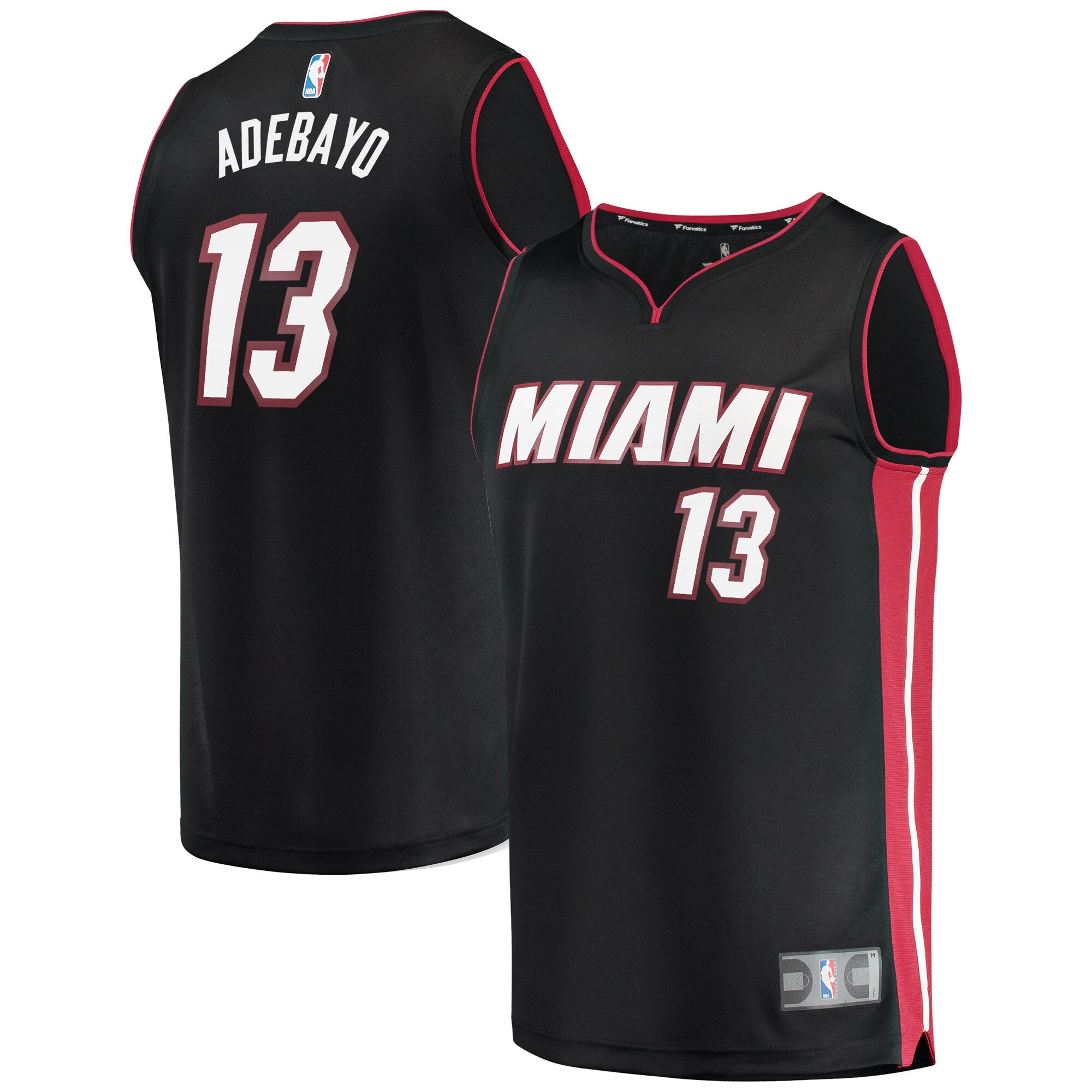 Bam Adebayo Miami Heat Fast Break Replica Player Jersey - Icon Edition - Black Basketball TJS0837