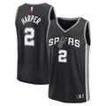 Dylan Harper San Antonio Spurs 2025 Draft First Round Pick Fast Break Replica Jersey - Icon Edition - Black Basketball TJS0810