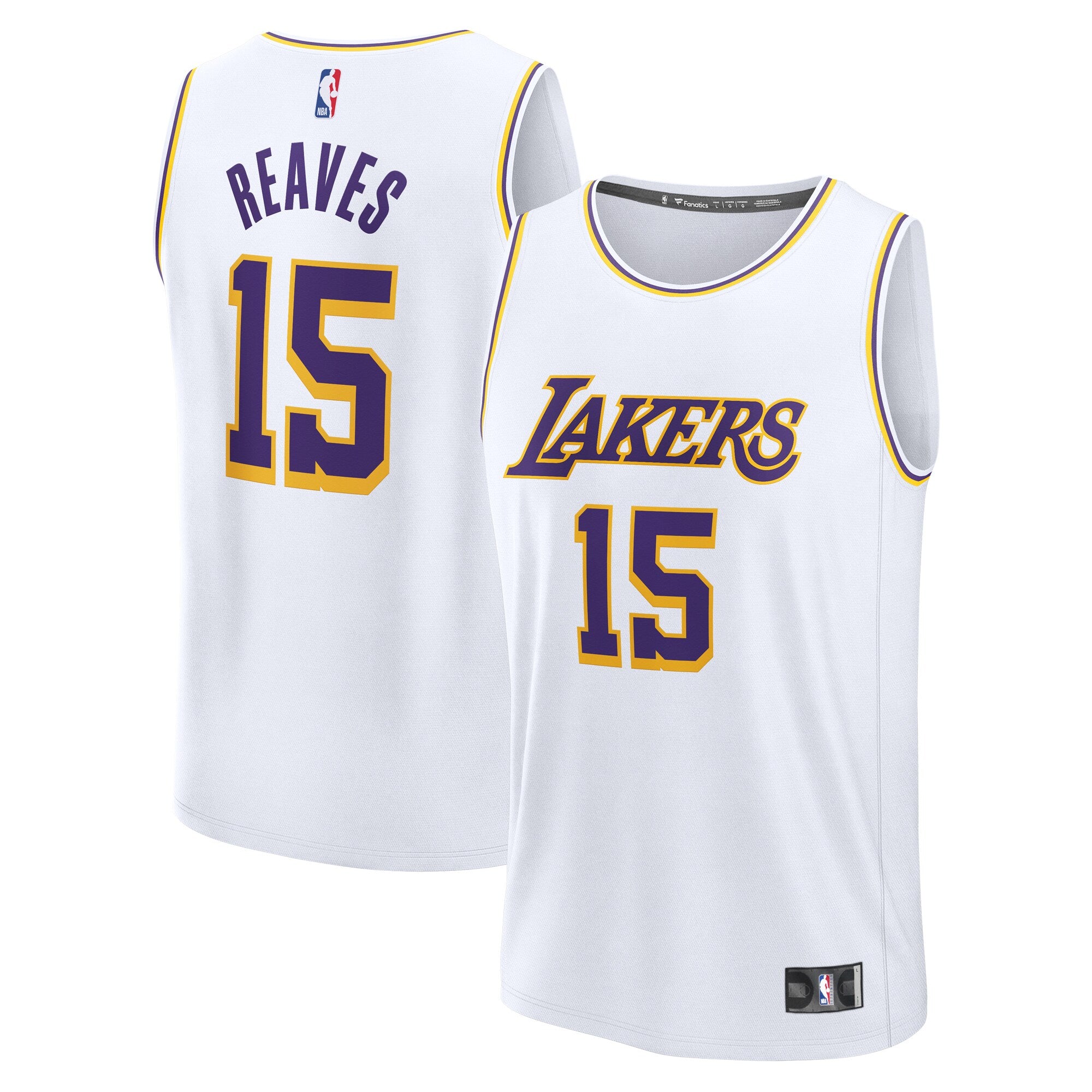 Austin Reaves Los Angeles Lakers Fast Break Replica Player Jersey - Association Edition - White Basketball TJS0668