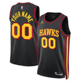 Atlanta Hawks Jordan Brand Unisex 2022/23 Swingman Custom Jersey - Statement Edition - Black Basketball TJS0846