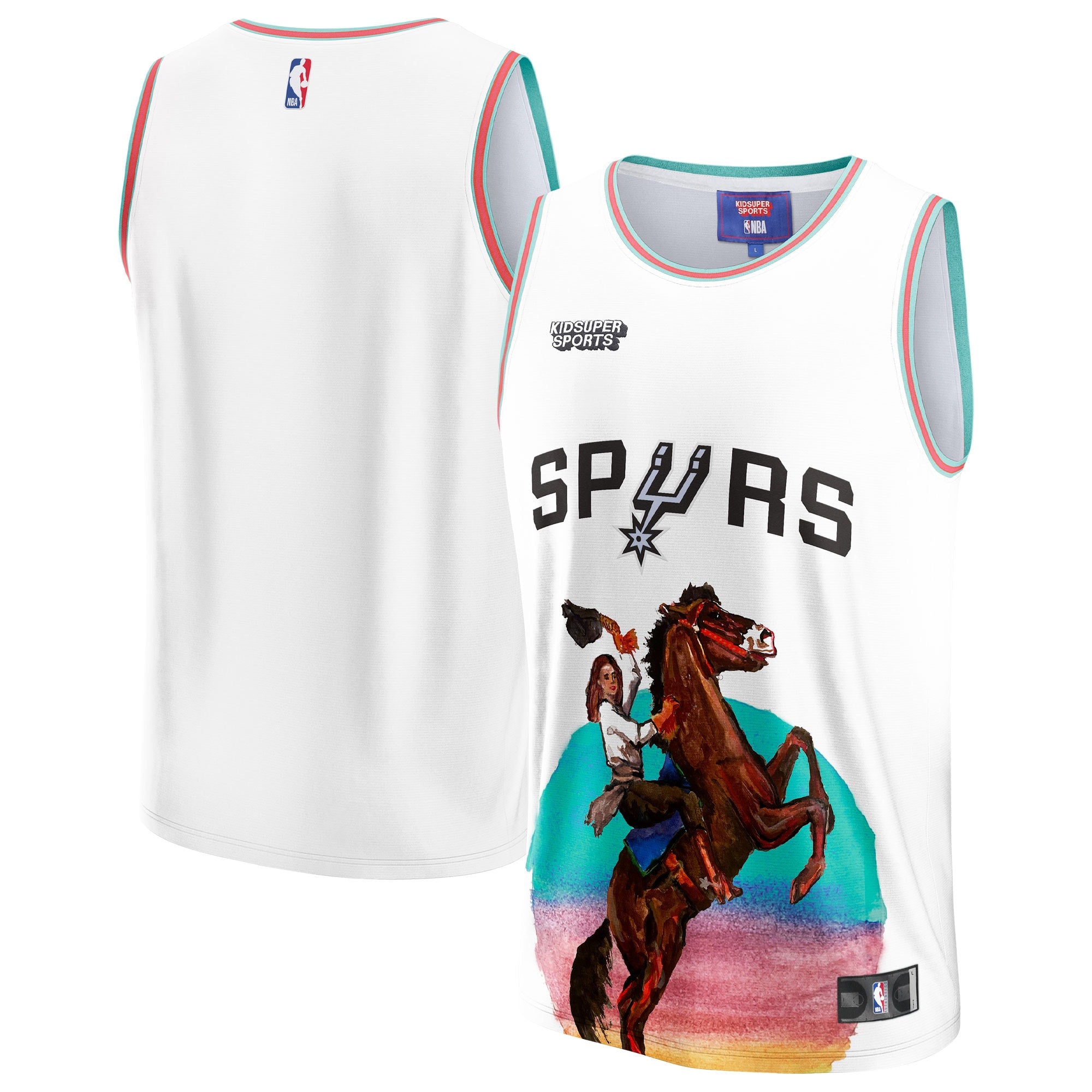 San Antonio Spurs & KidSuper Studios by Unisex Hometown Jersey - White Basketball TJS0755