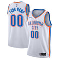 Oklahoma City Thunder Unisex Swingman Custom Jersey White - Association Edition Basketball TJS0696