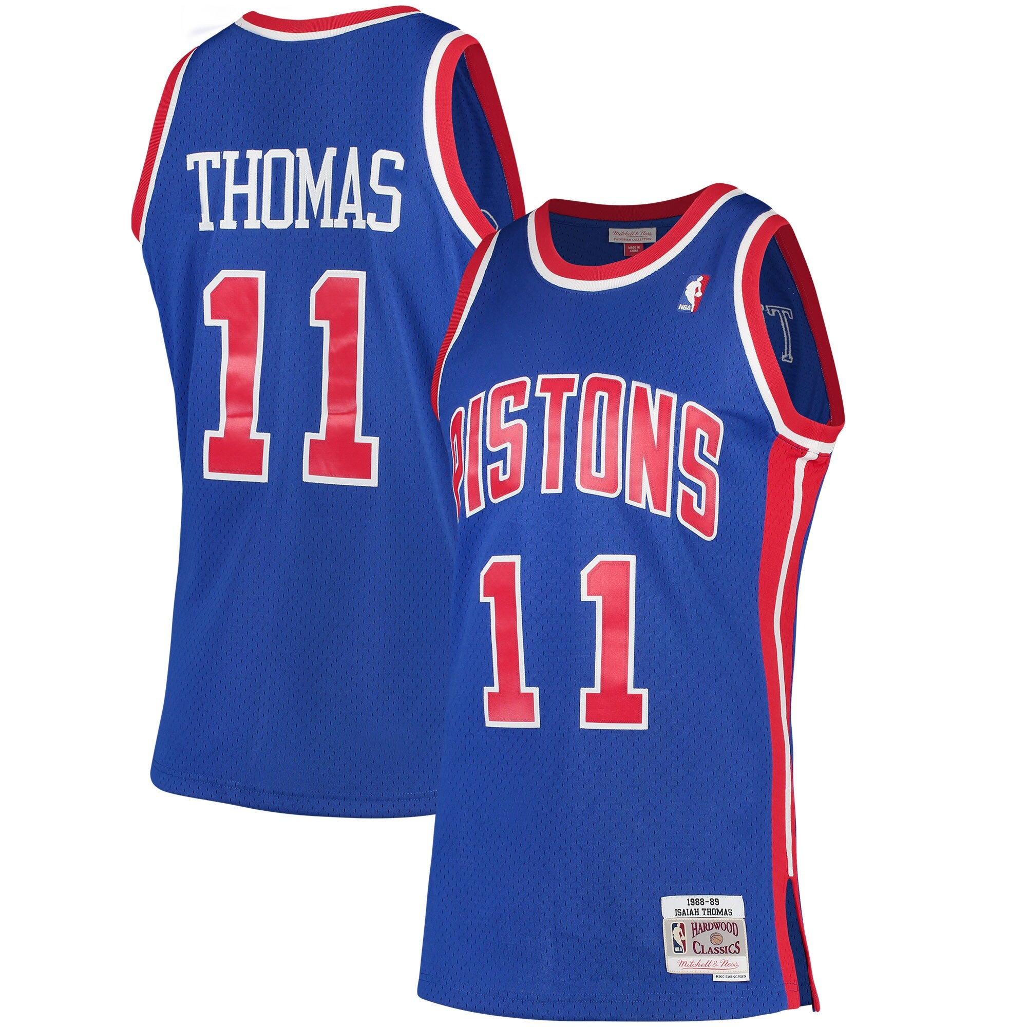 Isiah Thomas Detroit Pistons M & N 1988/89 Hardwood Classics Swingman Jersey - Blue Basketball TJS0727