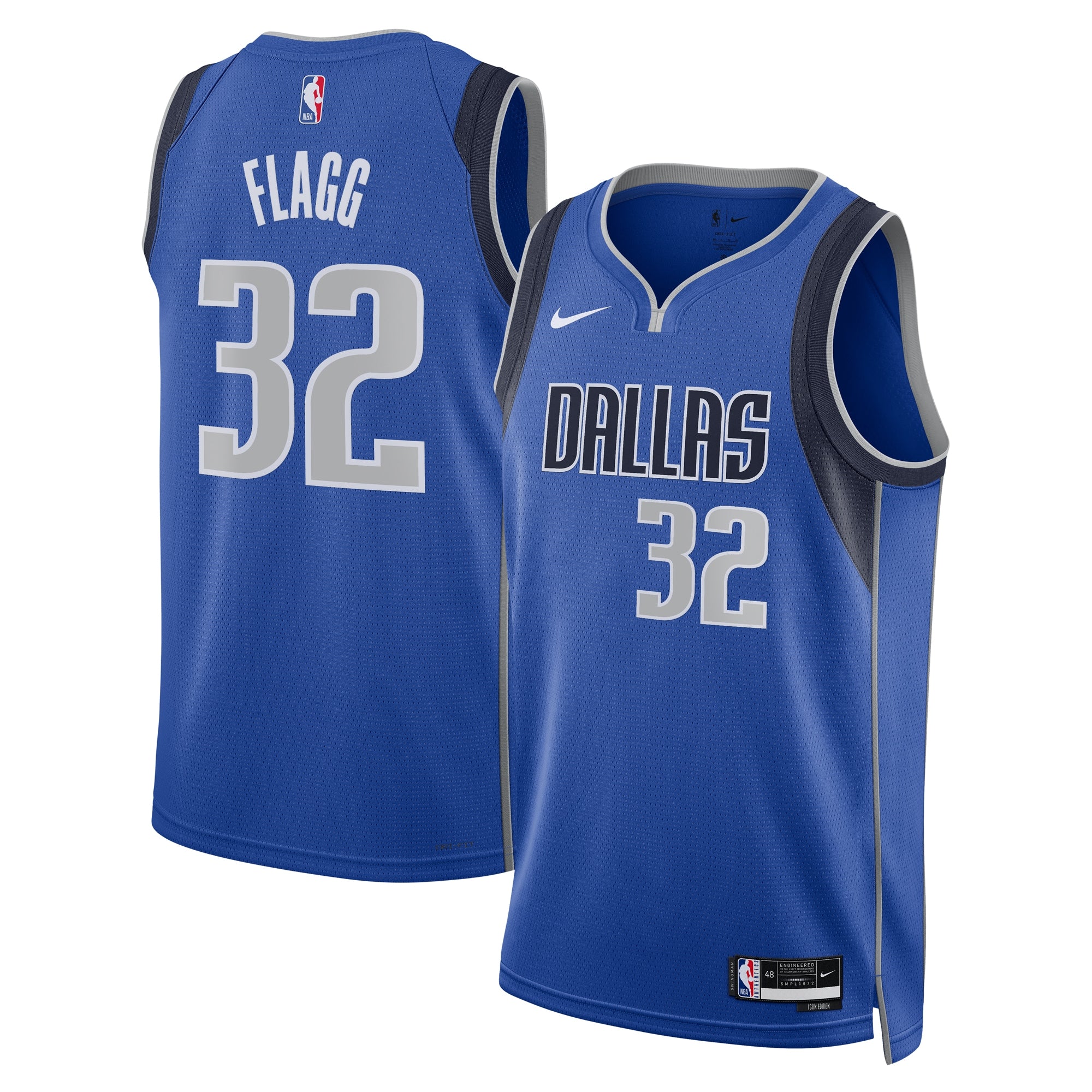 Cooper Flagg Dallas Mavericks Unisex 2025 Draft First Round Pick Swingman Jersey - Icon Edition - Blue Basketball TJS0730